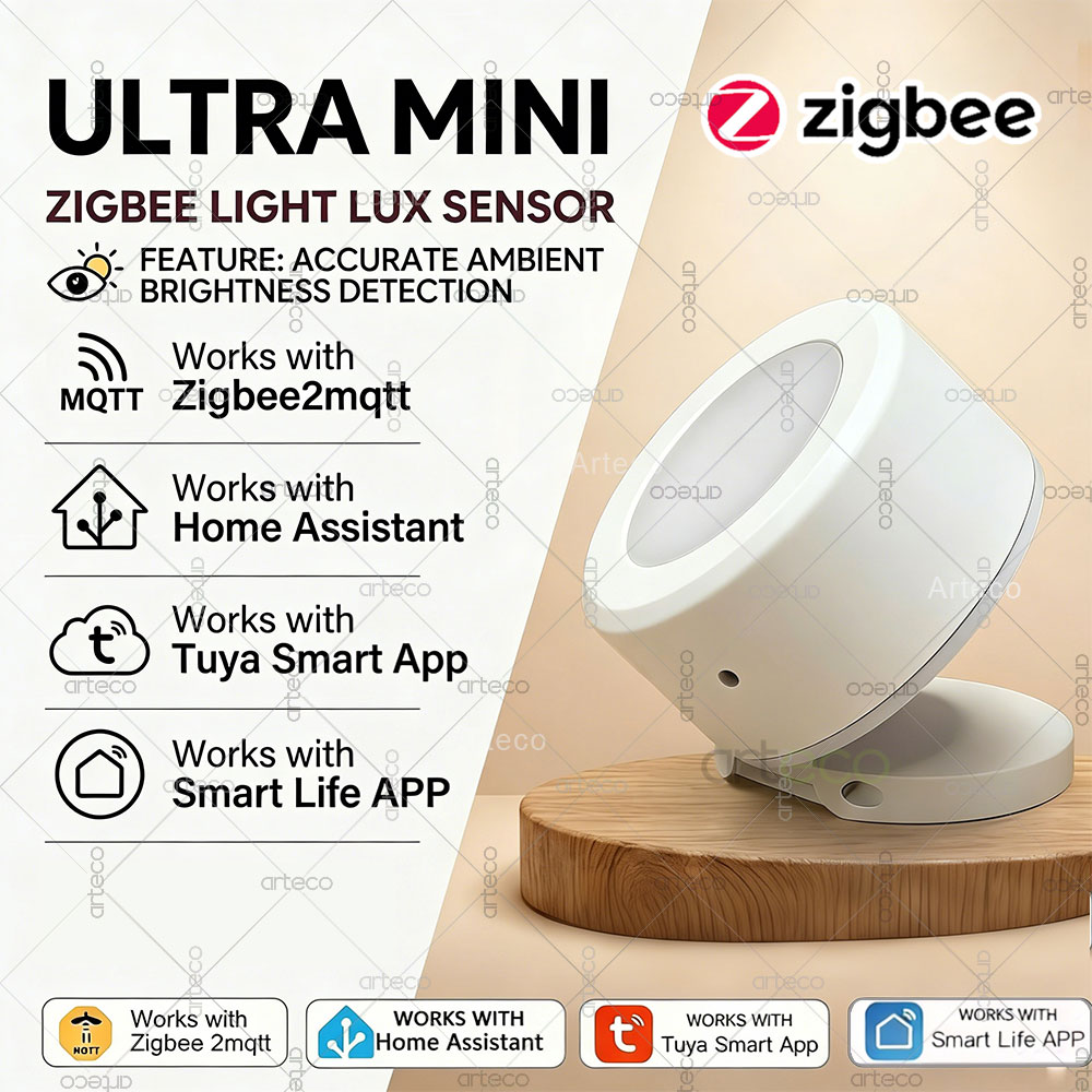 Home Automation Ideas - Sensor de Luz Zigbee Ultra Mini,