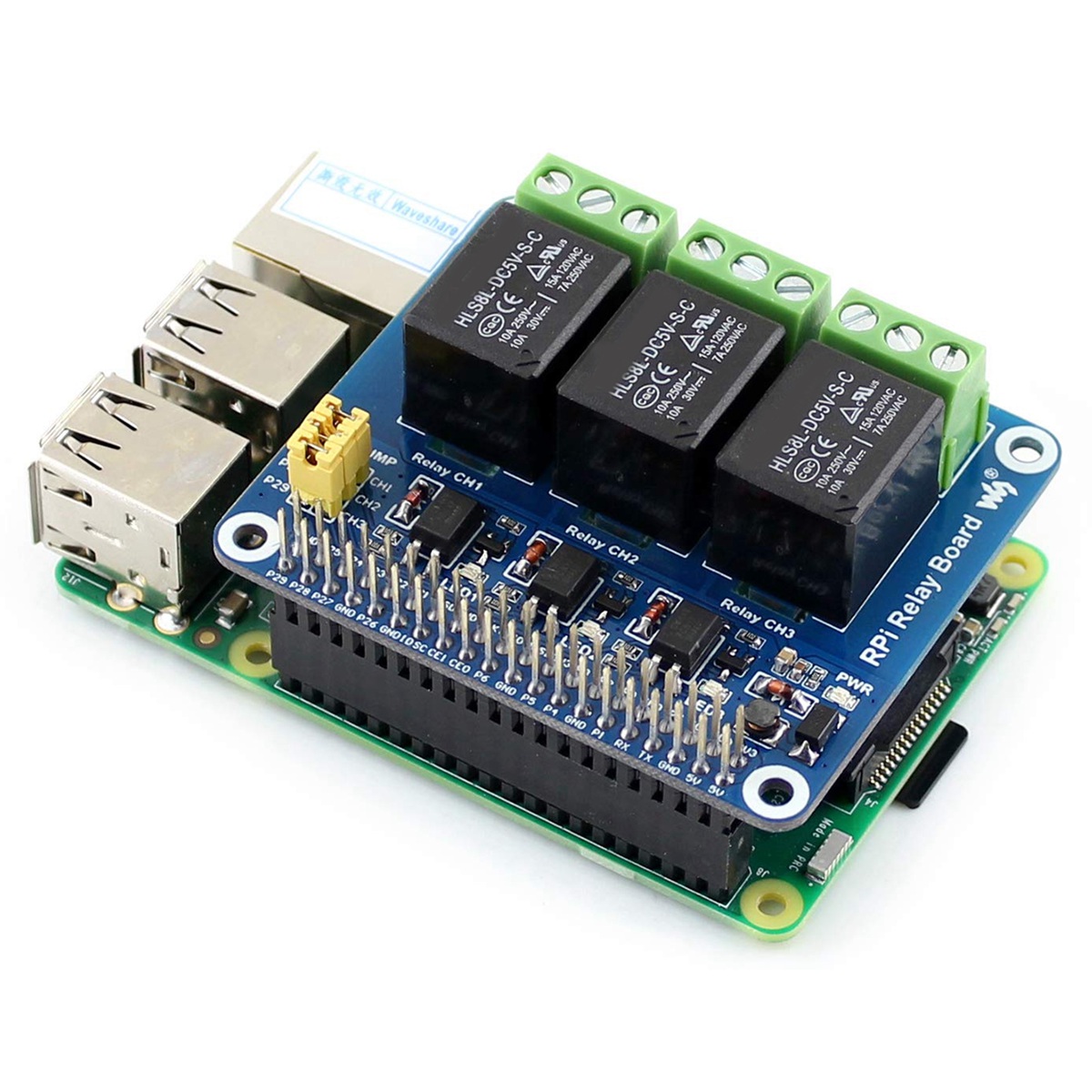Pi Zero W Board - Módulo de Relé Waveshare 5V de