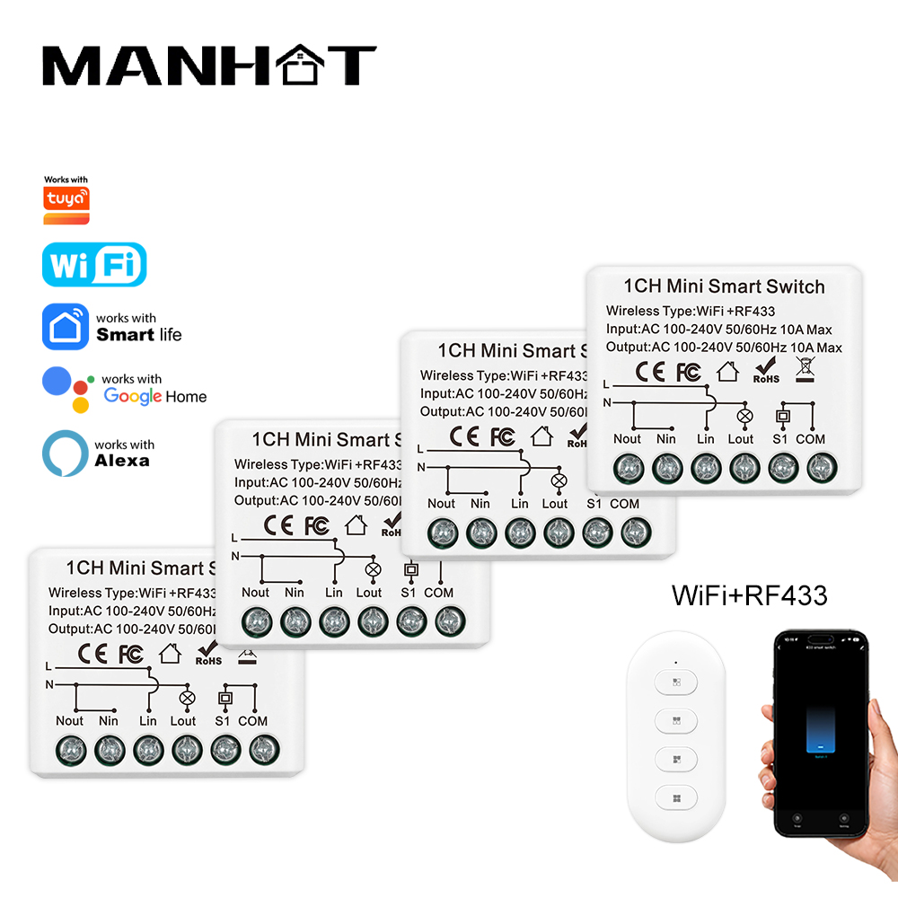Home Automation Ideas - Interruptor Inteligente Mini WIFI 10A com