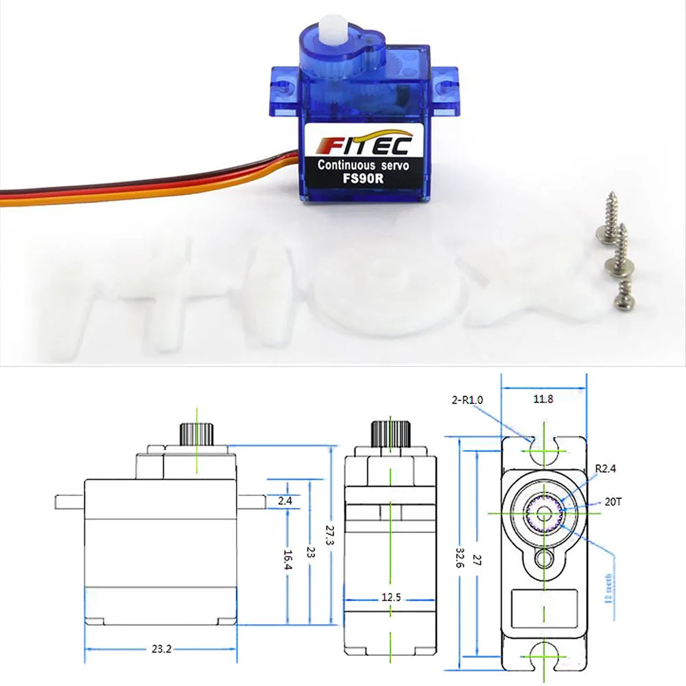 Feetech mini fs90r micro servo - Diy Automation Projects avaliação e preço