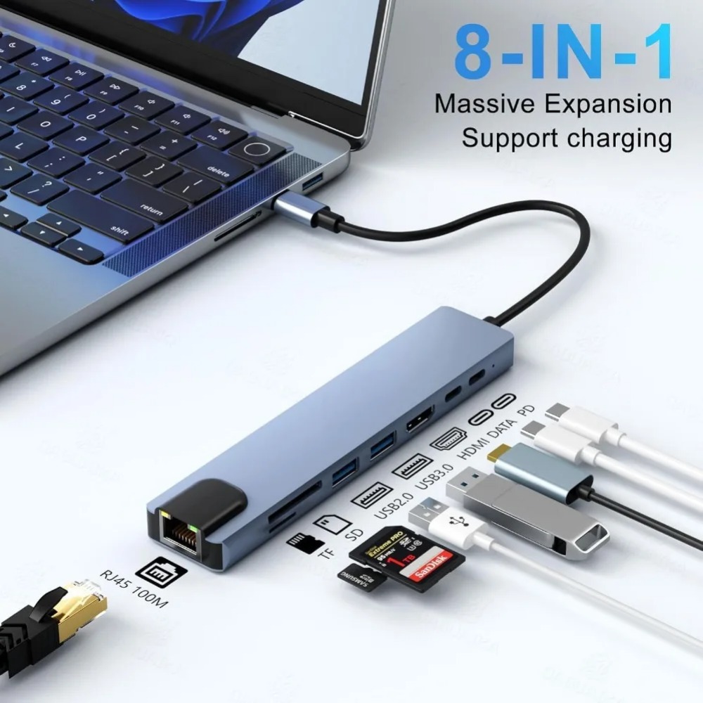 Hub USB C 8/7 em 1 Adaptador D - Home Assistant Sd avaliação e preço
